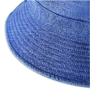10002C-Blue-Brim with rows of Stitching